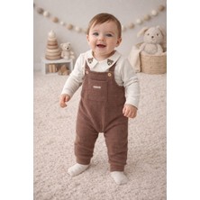 Aki Moda Kids Aki Moda Kıds Teddy Yaka Erkek Bebek • Kahve Waffle Dokulu 2’ Li Baharlık Bebek Takımı