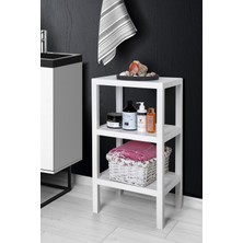 Özbience Çok Katlı Çok Amaçlı Plastik Düzenleyici Raf Beyaz