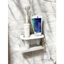 Özbience Pratik ve Şık Duvara Monte Edilebilir Şarjlı Diş Fırçası ve Diş Macunu Tutucu