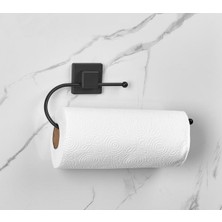 Özbience Şık Siyah Yapışkanlı Kağıt Havluluk, Banyo Dekorunuza Zarif Dokunuş