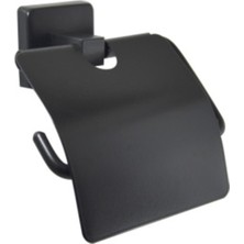 Özbience Şık Siyah Kapaklı Kağıtlık, Tuvalet Kağıdı Organizer, Modern Tasarım