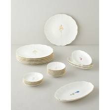 English Home Soft Garden Porselen Kahvaltı Takımı 20 Parça 6 Kişilik Gold