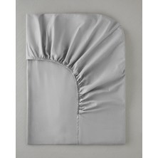 English Home Pure Pamuklu Tek Kişilik Lastikli Çarşaf 100x200 cm Çakıl Taşı