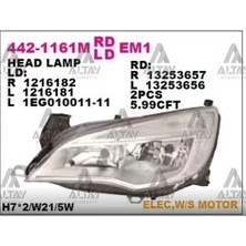 Depo Far Astra J 2012 Sonrası (Gündüz Farlı Ledli Siyah ) Sol (Oem NO:1216674)