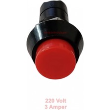 Ender 12MM Kırmızı Yuvarlak Kalıcı Çıt Çıt Buton Anahtar
