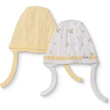 Bebetto Kız Bebek Şapka Çiçek Baskılı Bağcıklı