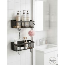 Özbience Pratik Banyo Rafı Seti, Duş Düzenleyici ve Organizer, 2'li Paket