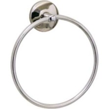 Özbience Parlak Krom Yuvarlak Havluluk, Şık ve Modern Banyo Dekoru