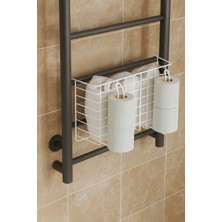 Özbience Şık Siyah Banyo ve Mutfak Çok Amaçlı Düzenleyici Raf