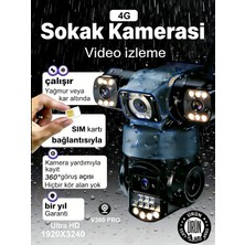 Dobest 6mp 4g Sım Kartlı Üçlü Lens Ptz Güvenlik Kamerası: 360° Panoramik, 7/24 Kayıt, Hareket Algılama, Sesli Alarm, Gece Görüş ve Su Geçirmez