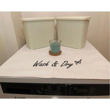 Özbience Beyaz Çamaşır Makinesi Örtüsü, Koruyucu ve Şık Tasarım