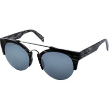 Italia Independent Italıa Independent 921 53 017 Btg Hande Made Kahverengi Yuvarlak Unısex Gri Güneş Gözlüğü