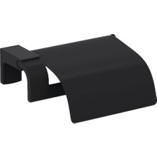 Özbience Şık Siyah Kapaklı Premium Tuvalet Kağıtlığı 71009-2