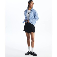 Lc Waikiki Yeni Sezon Kadın Beli Fermuarlı Düz Şortlu Etek