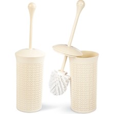 Özbience Örgü Desenli Paslanmaz Tuvalet Fırçası, Şık ve Kullanışlı Banyo Gereçleri