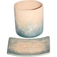 Özbience Modern Mavi Seramik Diş Fırçalık ve Sabunluk Seti, Şıklık ve Fonksiyon Sağlar