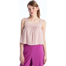 Lc Waikiki Yeni Sezon Kadın U Yaka Düz Crop Bluz