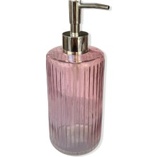 Özbience Şeffaf Çizgi Detaylı Desenli Sıvı Sabunluk, Şık ve Kullanışlı Tasarım