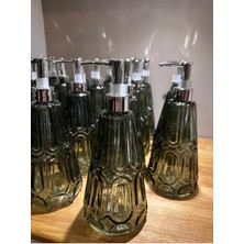 Özbience Şeffaf Cam Desenli Sıvı Sabunluk, Banyo ve Mutfak Için Şık Aksesuar