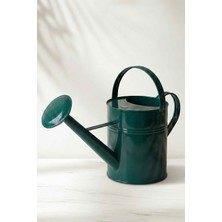 Desen Dekorasyon Isabella 10 Litre Metal Çiçek Bahçe Sulama Kabı Koyu Yeşil - Retro Vintage Çok Amaçlı Sulak