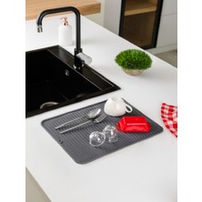 Özbience Büyük Silikon Musluk ve Bulaşık Matı, 39,5X31CM, Esnek ve Dayanıklı