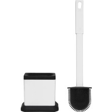 Özbience Pratik ve Hijyenik Banyo Klozet Temizleme Seti, Silikon Tutucu ile Birlikte