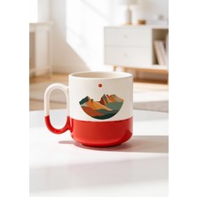 BB Design Dağ Tasarımlı Baskılı Seramik Pro Kupa Bardak 330ML