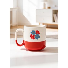 BB Design Çiçek Tasarımlı Baskılı Seramik Pro Kupa Bardak 330ML