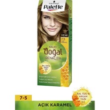 Schwarzkopf Palette Kalıcı 7-5 Açık Karamel Krem Saç Boyası Doğal İçeriklerle Zenginleştirilmiş