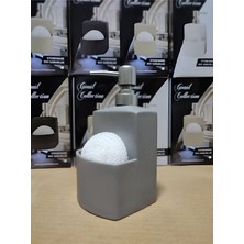 Özbience Şık Porselen Süngerli Mutfak Sıvı Sabunluk Gümüş Kapaklı