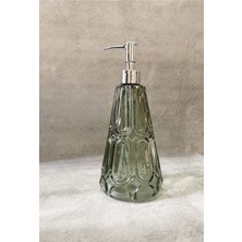 Özbience Şeffaf Yeşil Cam Banyo Sıvı Sabunluk, Şık ve Dayanıklı Tasarım