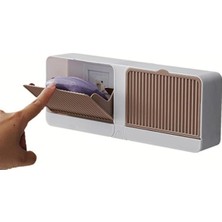 Özbience Yapışkanlı Çift Kapaklı Banyo ve Mutfak Sabunluk Organizer