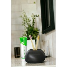 Özbience Siyah Renk Diş Fırçası Kabı ve Fırçalık, Pratik ve Şık Tasarım