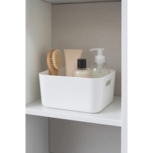 Özbience Beyaz Çok Amaçlı Plastik Banyo Düzenleyici Organizer