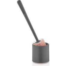 Özbience Pratik Silikon Uçlu Tuvalet Fırçası Seti, Siyah Renk