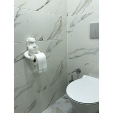 Özbience Modern Moai Tasarımlı Tuvalet Kağıdı Tutucu, Şık ve Kullanışlı
