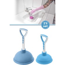 Özbience 2’li Lavabo ve Küvet Gideri Tıkanıklık Açıcı El Pompası Seti