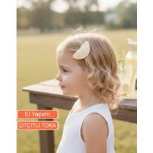 Miccolatte Kız Çocuk Limon Figürlü El Örgüsü Çıtçıtlı Toka