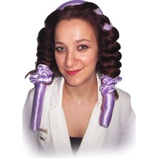 Stylish Beauty Lila Isısız Saç Şekillendirme Seti Dolaşık Açıcı 1 Adet Saten Toka Seti