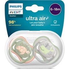 Philips Avent Ultra Air Emzik 6-18 Ay Silikon Malzeme ile Ortodontik Tasarım 2'li Paket
