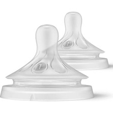 Philips Avent Doğal Tepkili 2'li Biberon Emziği 1 Numara (3 Adet)