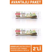 Koroplast Yasemin Büzgülü Orta Çöp Torbası 2 x 15'li