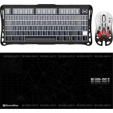 Gravastar K1 Mekanik Gaming Klavye, M1 Pro Kablosuz Optik Mouse ve Mousepad Oyuncu Seti, Gradient Black