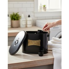 Özbience Metal Bölmeli Deterjan Kapak 12 Lt, Pratik ve Dayanıklı, Ölçü: 33X20X24 cm