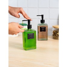 Özbience 2'li 500 ml Cam Sıvı Sabunluk Seti, Mutfak Tezgahı Için Şık ve Kullanışlı