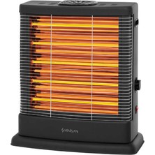 Minisan Maxi MS2500 Quartz Elektrikli Isıtıcı Soba 2500 W Metal Gövde ile Güvenli Kullanım
