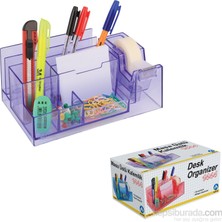 Ark Masa Üstü Kalemlik Şeffaf Bant Kesicili 1 Parça Kullanışlı Ofis Araç Gereçleri