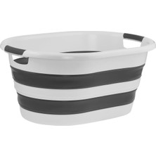 Plastart Katlanır Çamaşır Selesi Gri Renk 40 Litre Kapasite ile Pratik Kullanım