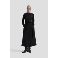 Armine Trend Şifon Garnili Halka Detaylı Crep Etekli Ikili Takım Siyah 26YT641
