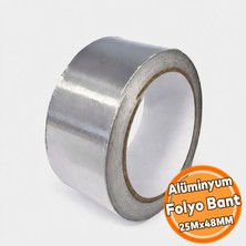 Nzb Alüminyum Folyo Bant 45 mm x 25 Metre Isıya Dayanıklı Havalandırma Klima Izolasyon Tamir Bandı